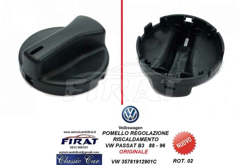 POMELLO REGOLAZIONE RISCALDAMENTO VW PASSAT 88 -96 (35781912901C